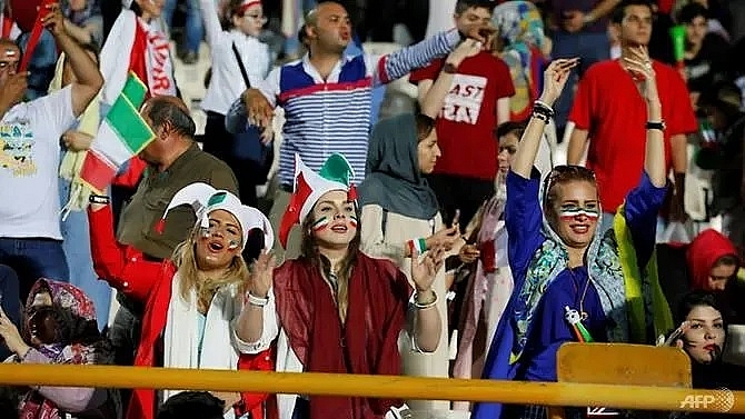 iranian women have been banned from stadiums since the 1979 islamic revolution photo afp