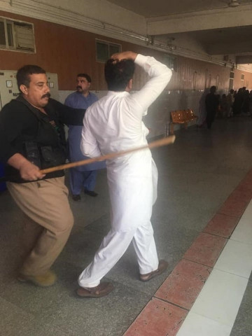 police resorting to baton charge photo express police resorting to baton charge photo express