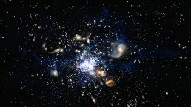 this artist 039 s impression of the formation of a galaxy cluster in the early universe was released in 2014 as a handout by the european southern observatory photo afp file this artist 039 s impression of the formation of a galaxy cluster in the early universe was released in 2014 as a handout by the european southern observatory photo afp file