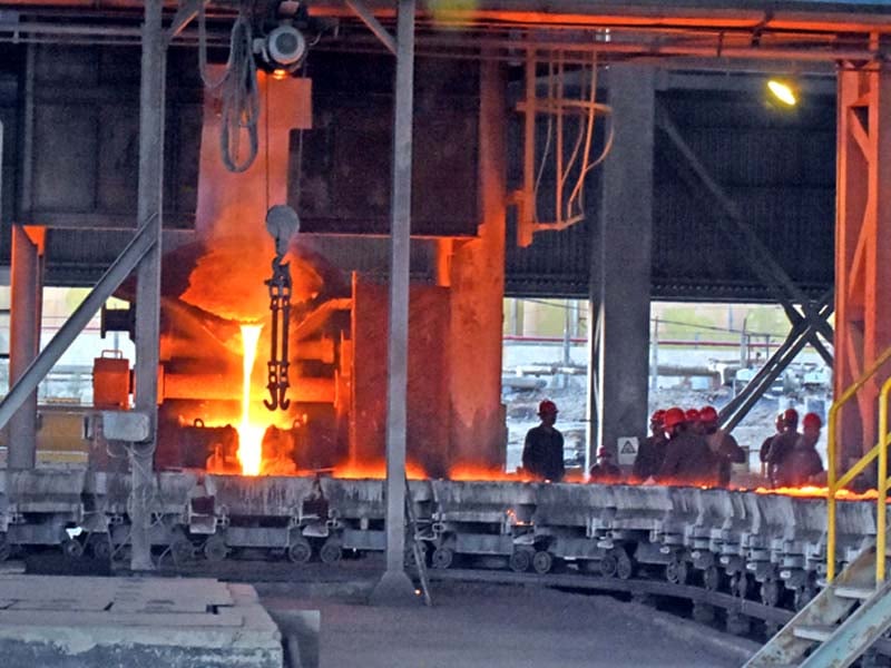 labourers busy processing copper ore at saindak copper gold project in chagai photo express