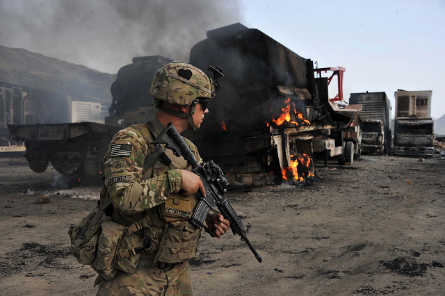 a us soldier after a suicide attack at the afghanistan pakistan border in nangarhar province in 2014 photo afp a us soldier after a suicide attack at the afghanistan pakistan border in nangarhar province in 2014 photo afp