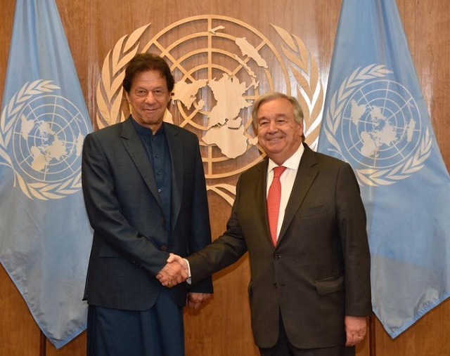 guterres reaffirms support to pm imran on kashmir issue
