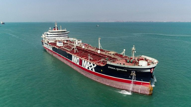 british flagged oil tanker stena impero leaves bandar abbas port in southern iran where it had been detained for more than two months photo afp british flagged oil tanker stena impero leaves bandar abbas port in southern iran where it had been detained for more than two months photo afp