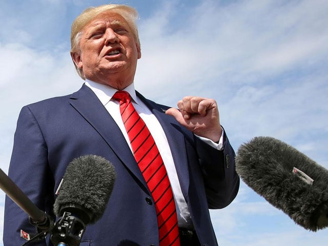 us president donald trump spaeks to reporters after arriving aboard air force one at joint base andrews maryland us photo reuters file