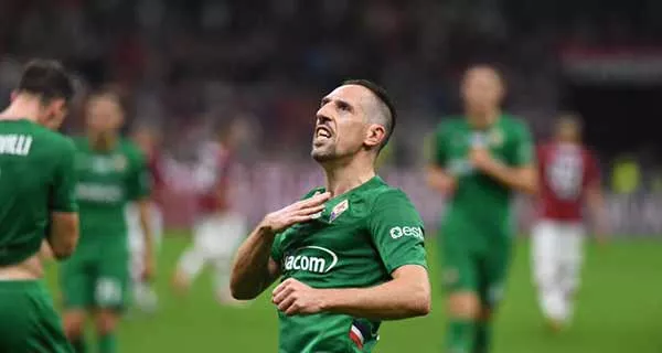 former bayern munich midfielder ribery sealed back to back wins for fiorentina for the first time this season photo afp former bayern munich midfielder ribery sealed back to back wins for fiorentina for the first time this season photo afp