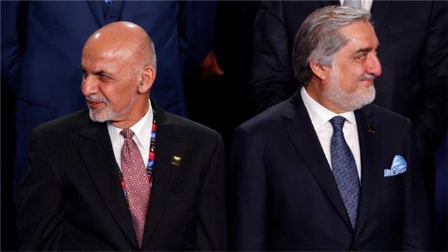 afghanistan president ashraf ghani l and chief executive dr abdullah abdullah photo reuters