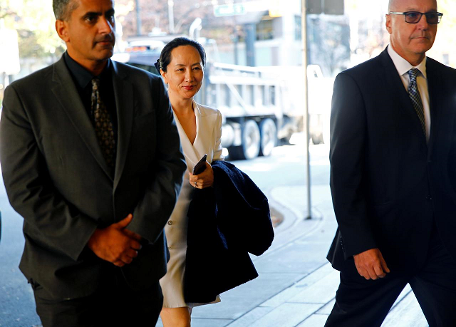 huawei technologies chief financial officer meng wanzhou returns to british columbia supreme court after a lunch break during a hearing in vancouver british columbia canada september 30 2019 photo reuters