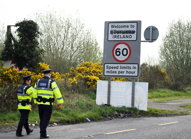 irish police officers patrol before u s house speaker nancy pelosi 039 s visit to the border between ireland and northern ireland in bridgend ireland photo reuters irish police officers patrol before u s house speaker nancy pelosi 039 s visit to the border between ireland and northern ireland in bridgend ireland photo reuters
