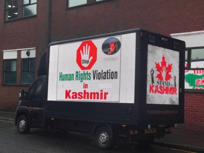digital vans highlight plight of kashmiris in manchester digital vans highlight plight of kashmiris in manchester