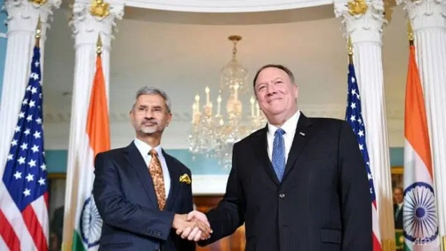 asia us secretary of state mike pompeo meets india s foreign minister s jaishankar at the state department photo afp