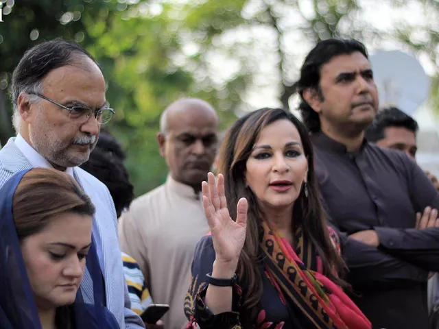 ppp leader sherry rehman addresses joint new conference in islamabad photo nni