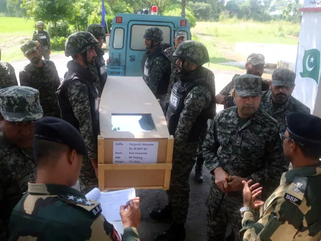 indian soldier had drowned and his body reportedly swept towards pakistani side along working boundary photo ispr indian soldier had drowned and his body reportedly swept towards pakistani side along working boundary photo ispr