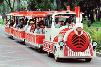 city recreation touring islamabad in a fancy mini train