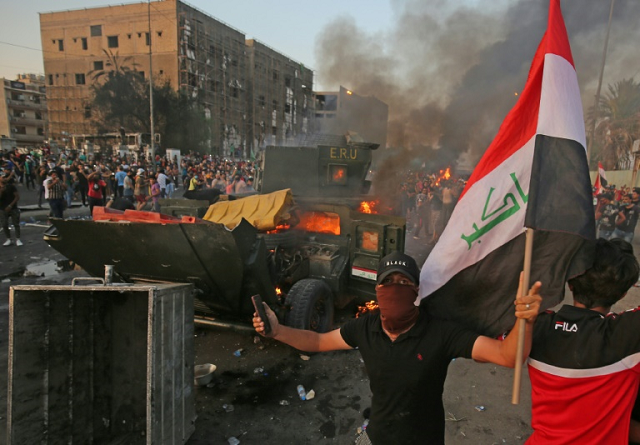 protesters gathered by truckfuls to vent their anger against corruption unemployment and poor services photo afp