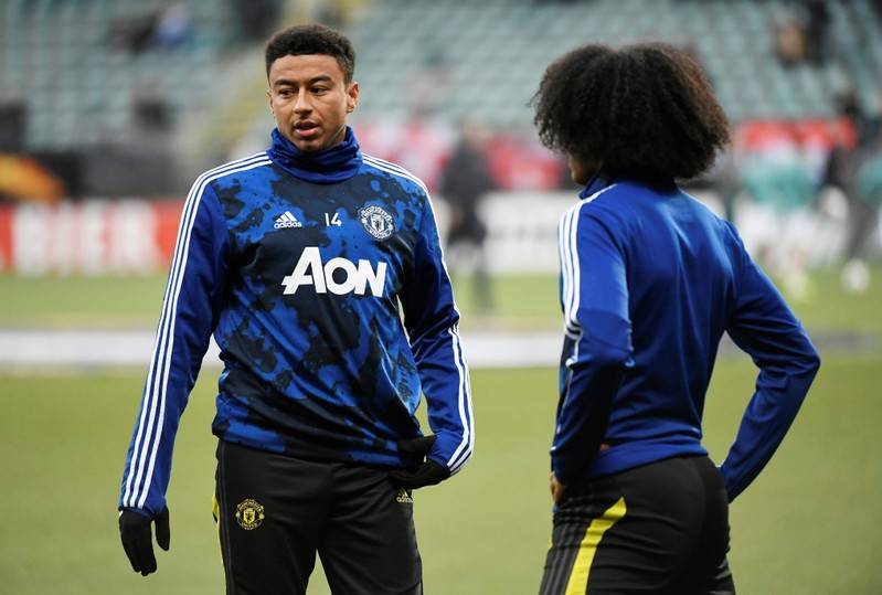 manchester united midfielder jesse lingard could miss sunday s premier league encounter at newcastle united after suffering a hamstring injury photo reuters