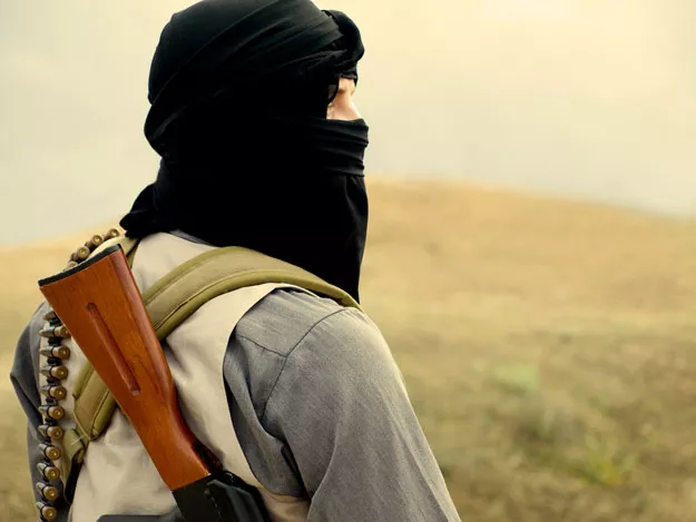 a file photo of a militant stock image a file photo of a militant stock image