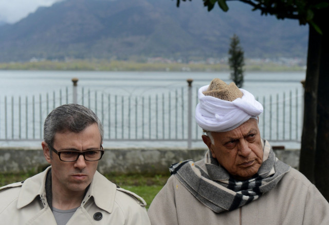farooq abdullah and his son omar abdullah photo afp farooq abdullah and his son omar abdullah photo afp