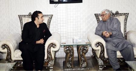 ppp chairman bilawal bhutto zardari and anp chief asfandyar wali during a meeting in islamabad photo sabah