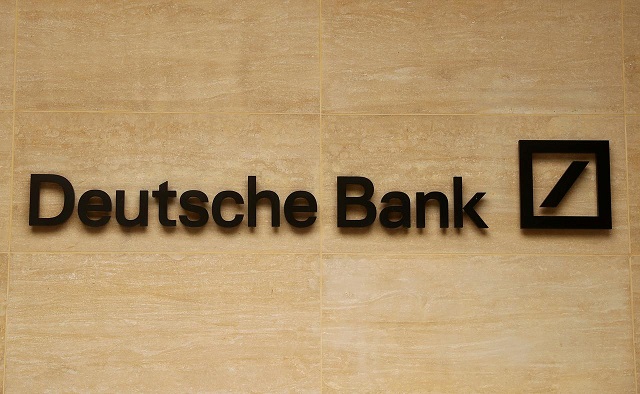 the logo of deutsche bank is pictured in london britain july 8 2019 photo reuters