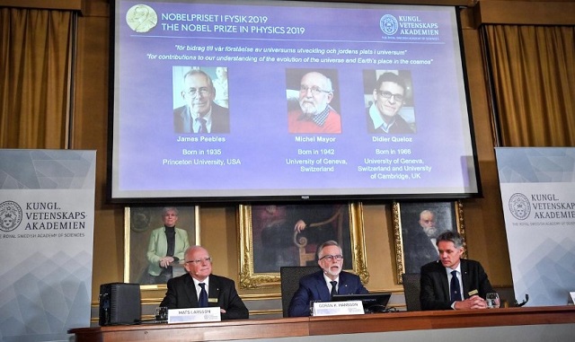 peebles mayor and queloz win 2019 nobel prize for physics