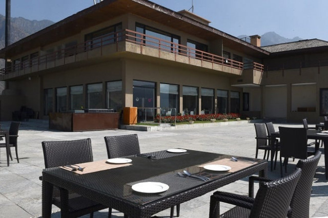 the empty terrace of a hotel is seen in srinagar on october 10 2019 photo afp the empty terrace of a hotel is seen in srinagar on october 10 2019 photo afp