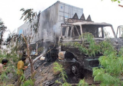 violence in balochistan two people killed in nato container attack