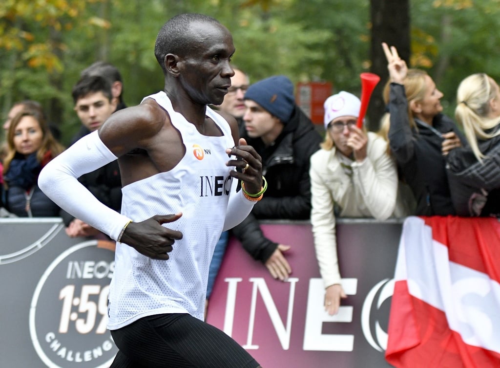 kipchoge busts mythical two hour marathon barrier