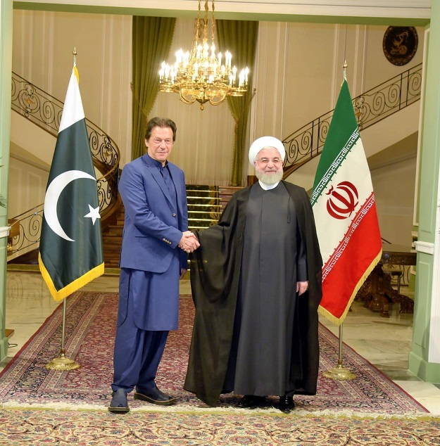 pm imran khan with iranian president hassan rouhani in tehran on october 13 photo pid