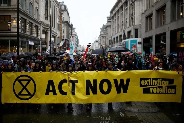 climate change activists attend an extinction rebellion demonstration in london britain october 12 photo reuters