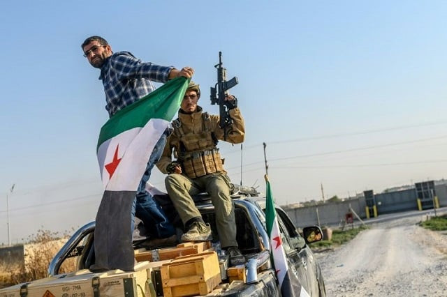 turkish backed forces made significant progress along the border on the fifth day of an offensive in northern syria photo afp turkish backed forces made significant progress along the border on the fifth day of an offensive in northern syria photo afp