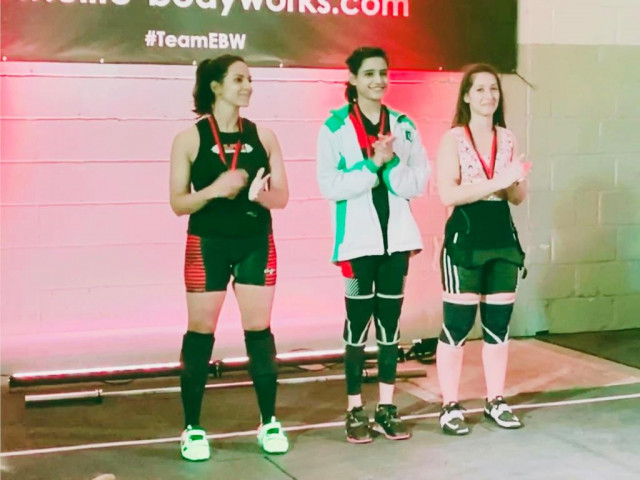 heavy lifter at hampshire championships rabia c lifted 40kg in snatch and 52kg in clean and jerk to win gold medal photo courtesy rabia shahzad heavy lifter at hampshire championships rabia c lifted 40kg in snatch and 52kg in clean and jerk to win gold medal photo courtesy rabia shahzad
