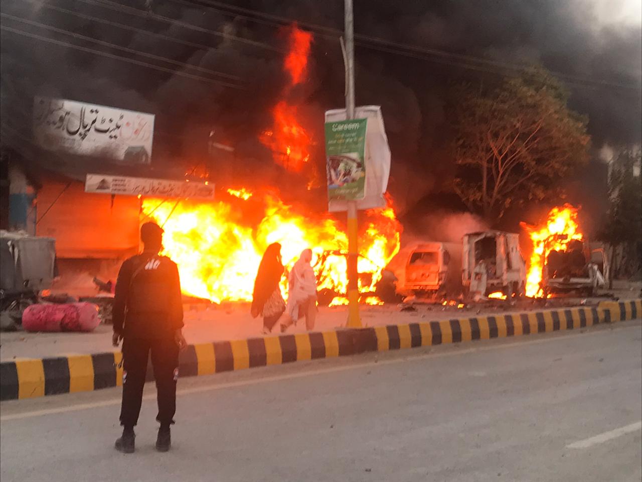 explosion site in quetta photo express