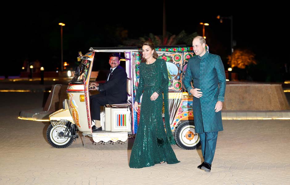 britain 039 s prince william and catherine duchess of cambridge arrive to attend a reception hosted by the british high commissioner to pakistan in islamabad photo reuters