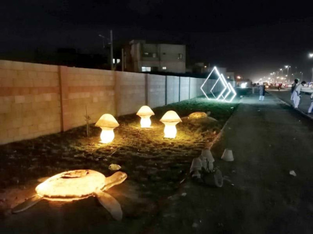 streets lamps installed along the length of abdul sattar edhi avenue near sea view have been illuminated as a part of the cleanliness and beautification initiative taken by clifton board cantonment photo express streets lamps installed along the length of abdul sattar edhi avenue near sea view have been illuminated as a part of the cleanliness and beautification initiative taken by clifton board cantonment photo express