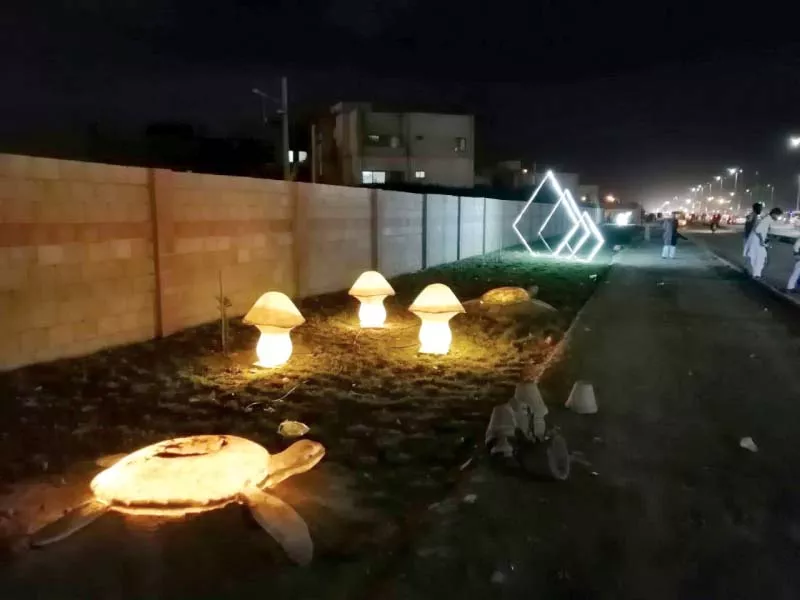 streets lamps installed along the length of abdul sattar edhi avenue near sea view have been illuminated as a part of the cleanliness and beautification initiative taken by clifton board cantonment photo express streets lamps installed along the length of abdul sattar edhi avenue near sea view have been illuminated as a part of the cleanliness and beautification initiative taken by clifton board cantonment photo express