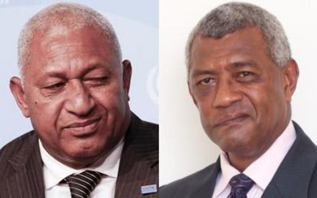 frank bainimarama and pio tikoduadua photo afp