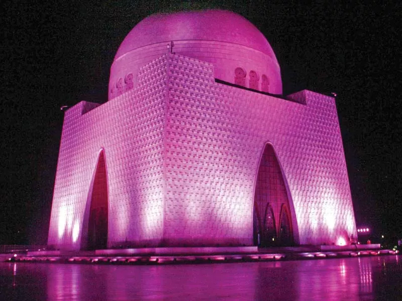 quaid 039 s mausoleum in karachi was bathed in pink on october 17 as pink ribbon pakistan held a 039 pink illumination ceremony 039 in the mausoleums 039 ground to raise awareness about breast cancer photo online quaid 039 s mausoleum in karachi was bathed in pink on october 17 as pink ribbon pakistan held a 039 pink illumination ceremony 039 in the mausoleums 039 ground to raise awareness about breast cancer photo online