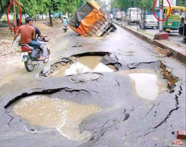 afp fact check photo shows damaged road in india not pakistan