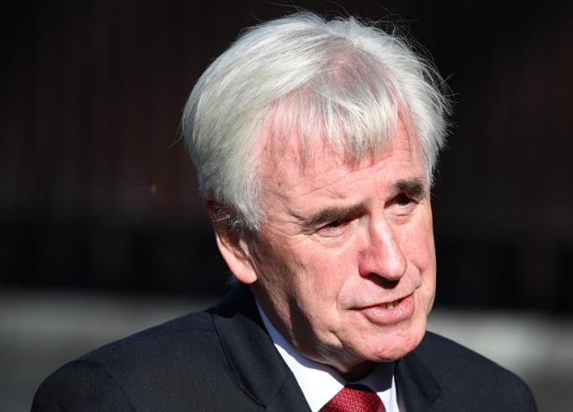 britain 039 s labour party 039 s shadow chancellor john mcdonnell talks with a journalist outside westminster as parliament discusses brexit sitting on a saturday for the first time since the 1982 falklands war in london britain photo reuters
