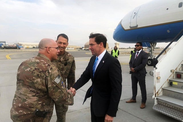 us defense secretary mark esper arrives in kabul afghanistan photo reuters us defense secretary mark esper arrives in kabul afghanistan photo reuters