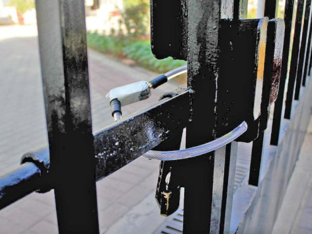 the main entrance of pmdc wired locked after council was dissolved photo nni the main entrance of pmdc wired locked after council was dissolved photo nni