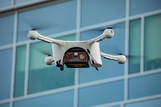 a ups drone makes a flight forward medical delivery on wakemed health amp hospitals 039 main campus in raleigh north carolina us in an undated photo photo reuters