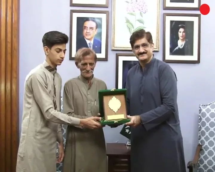 murad ali shah meets anas and his father at cm house screengrab twitter suleman khan murad ali shah meets anas and his father at cm house screengrab twitter suleman khan