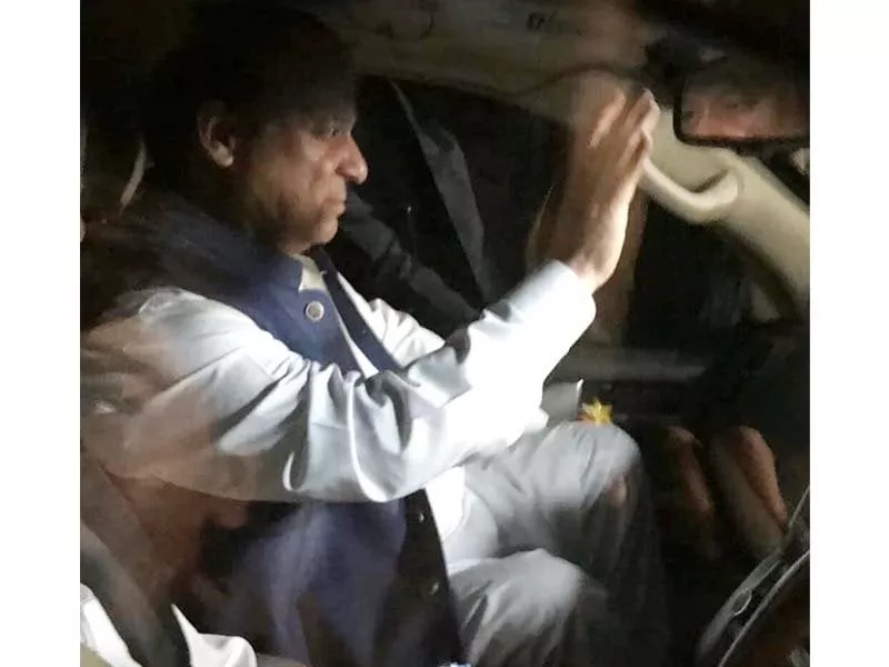 former prime minister nawaz sharif being shifted to hospital late monday night photo express former prime minister nawaz sharif being shifted to hospital late monday night photo express