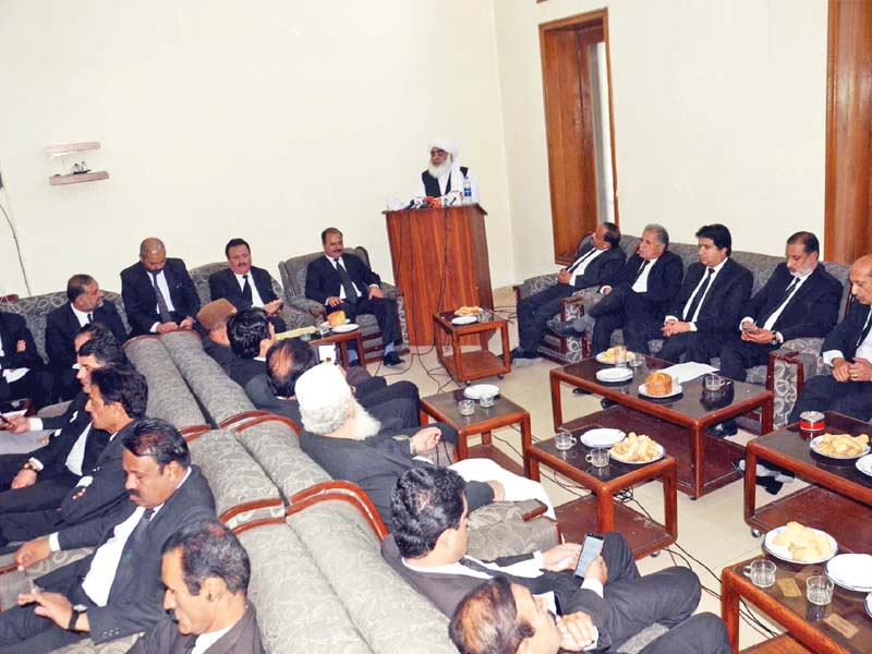 jui f leader maulana abdul wassay addresses lawyers in balochistan bar association photo ppi