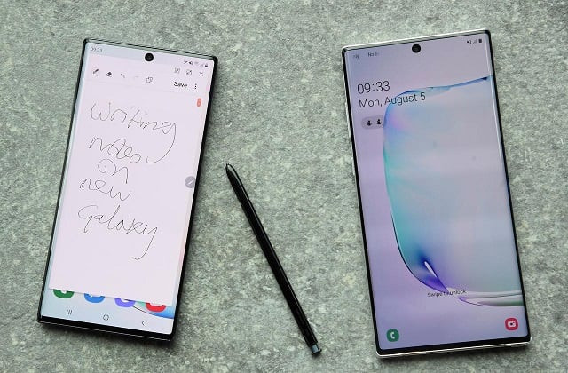 detail of a pen written note on a samsung galaxy note 10 phone at a launch event at a samsung experience store in london britain august 5 2019 photo reuters detail of a pen written note on a samsung galaxy note 10 phone at a launch event at a samsung experience store in london britain august 5 2019 photo reuters