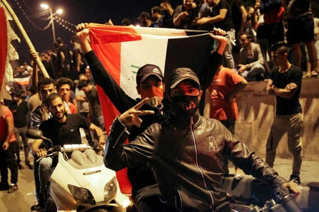 anti government demonstrators in baghdad 039 s tahrir square late on thursday photo afp anti government demonstrators in baghdad 039 s tahrir square late on thursday photo afp