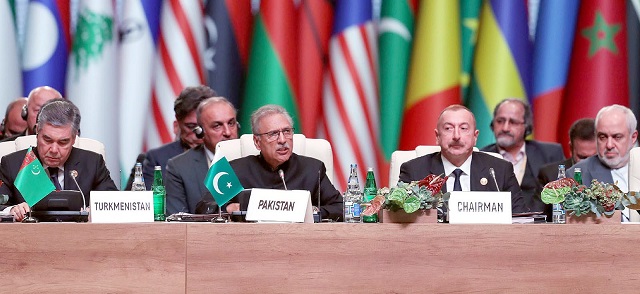 president dr arif alvi addresses the 18th non aligned movement summit in baku photo inp