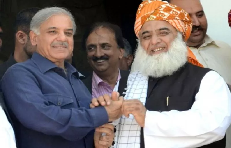 shehbaz sharif with maulana fazl photo file shehbaz sharif with maulana fazl photo file