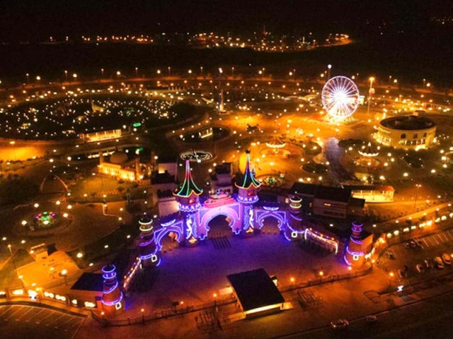 a night view of bahria adventure land photo express a night view of bahria adventure land photo express